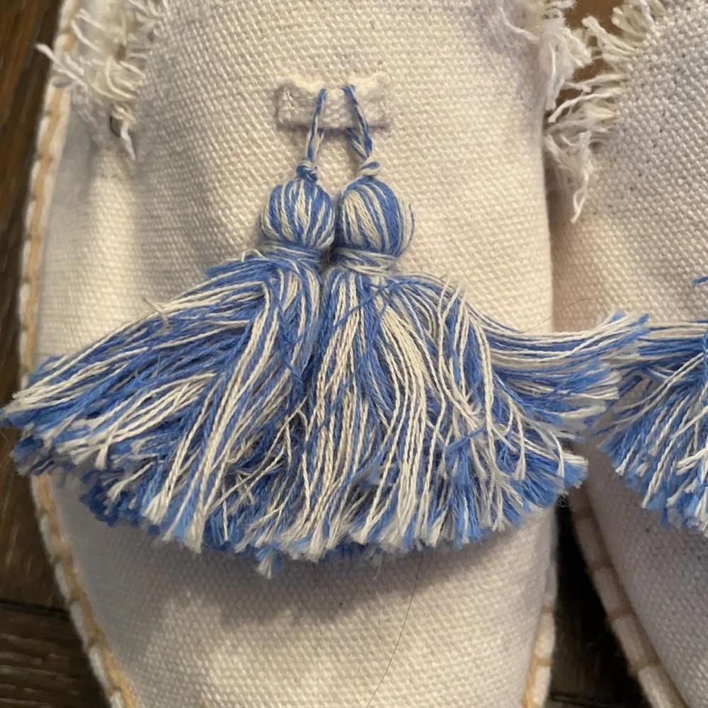 Soludos Frayed Tassel Espadrille Loafer Mules - Picture 9 of 16